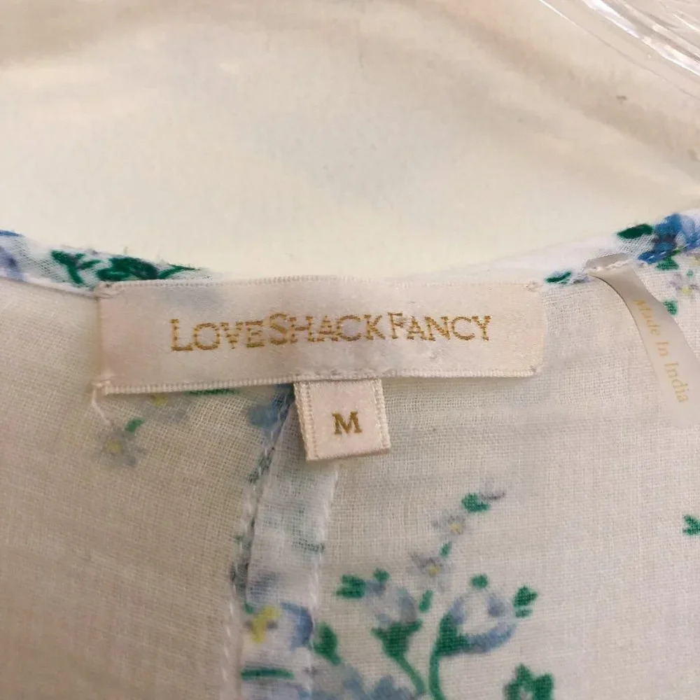 LoveShackFancy Bex Patchwork Floral Bohemian Cottage Core Cotton Maxi Dress M - Picture 7 of 9